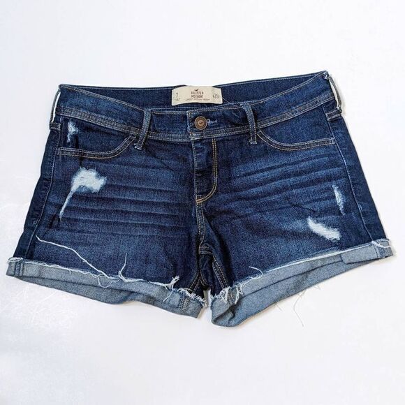 Hollister Distressed Midi Short Longest Length 7 - Picture 1 of 12